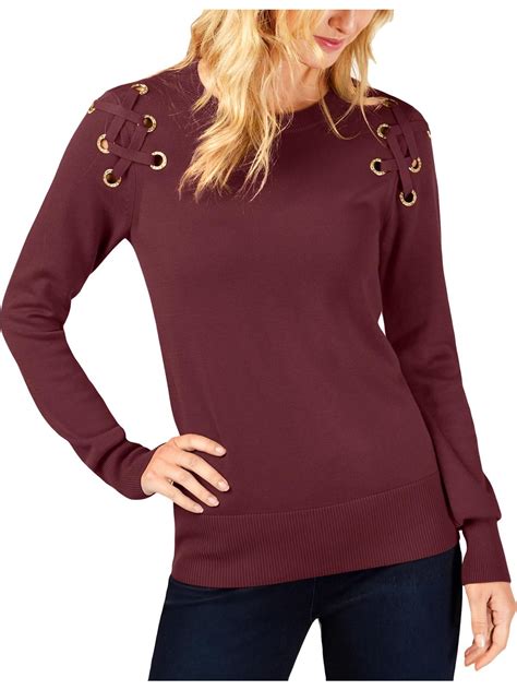 michael kors lace-up short sleeve sweater|Michael Kors women's hoodies.